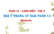 Bài 7 trang 47 Toán 11 tập 2 Cánh Diều